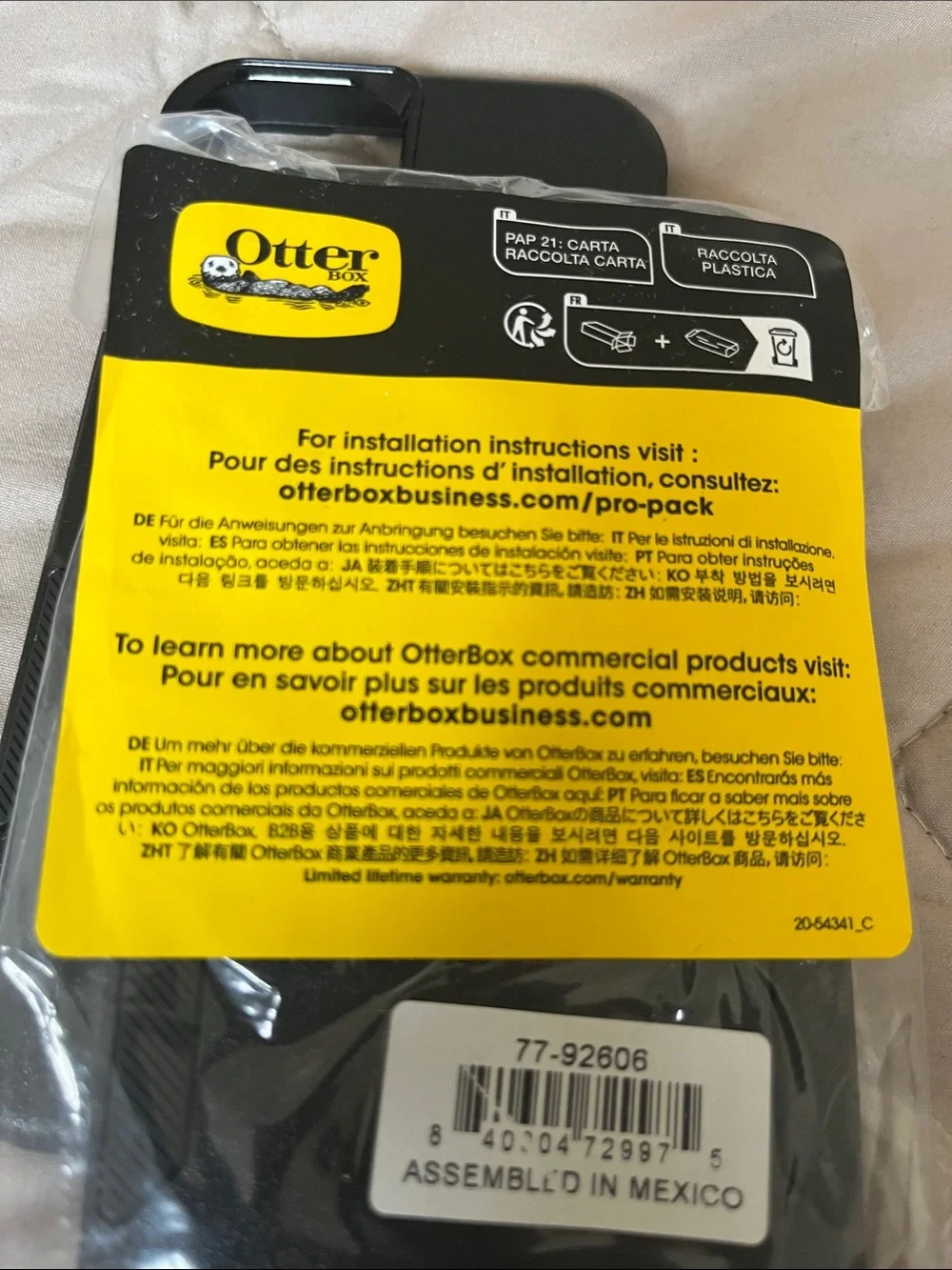 OtterBox Black Dual-Layer Protective Phone Case for IPhone 13,14,15